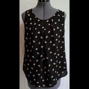 🐚Clam Shell Print Sleeveless Blouse - M